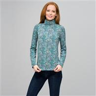 Paisley Turtleneck Top, Multi, medium