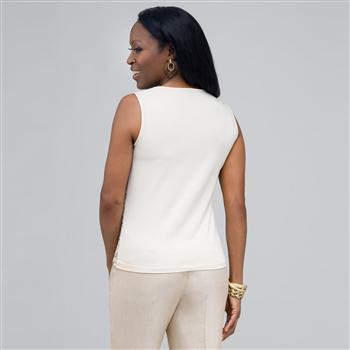 Sleeveless Sequined Top., , large