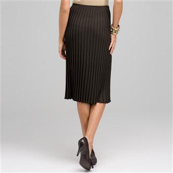 Ribbed Pleated Skirt, , large
