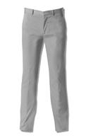 Straight Leg Trousers with Two Back Besom Pockets, Gray, medium