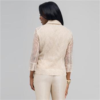 Floral Print Shirt Jacket., , large