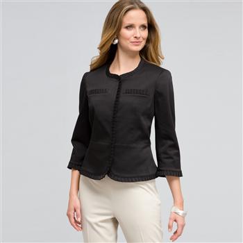 Ruffle Trim Jacket, , large