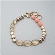 Pink and Gold Necklace, Pink, medium