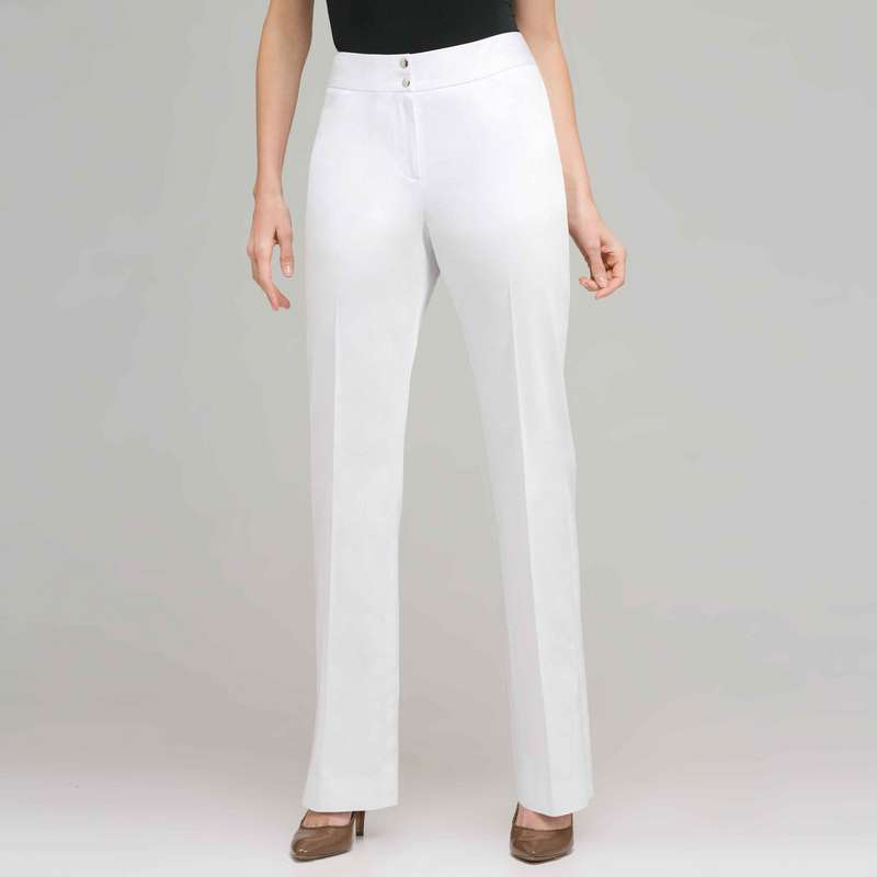 Straight Leg Pant., White, large image number 0